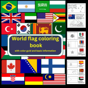 World Flag Coloring Book With Basic Info - Image 2