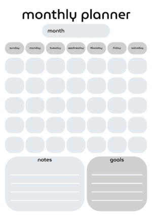 Monthly planner