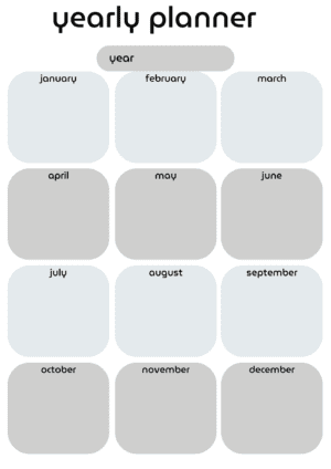 yearly planner